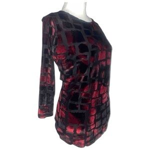 Anthropologie Peck & Peck Women's Velvet Top Size Medium EUC Line New!